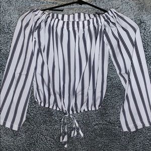 cropped off the shoulder shirt